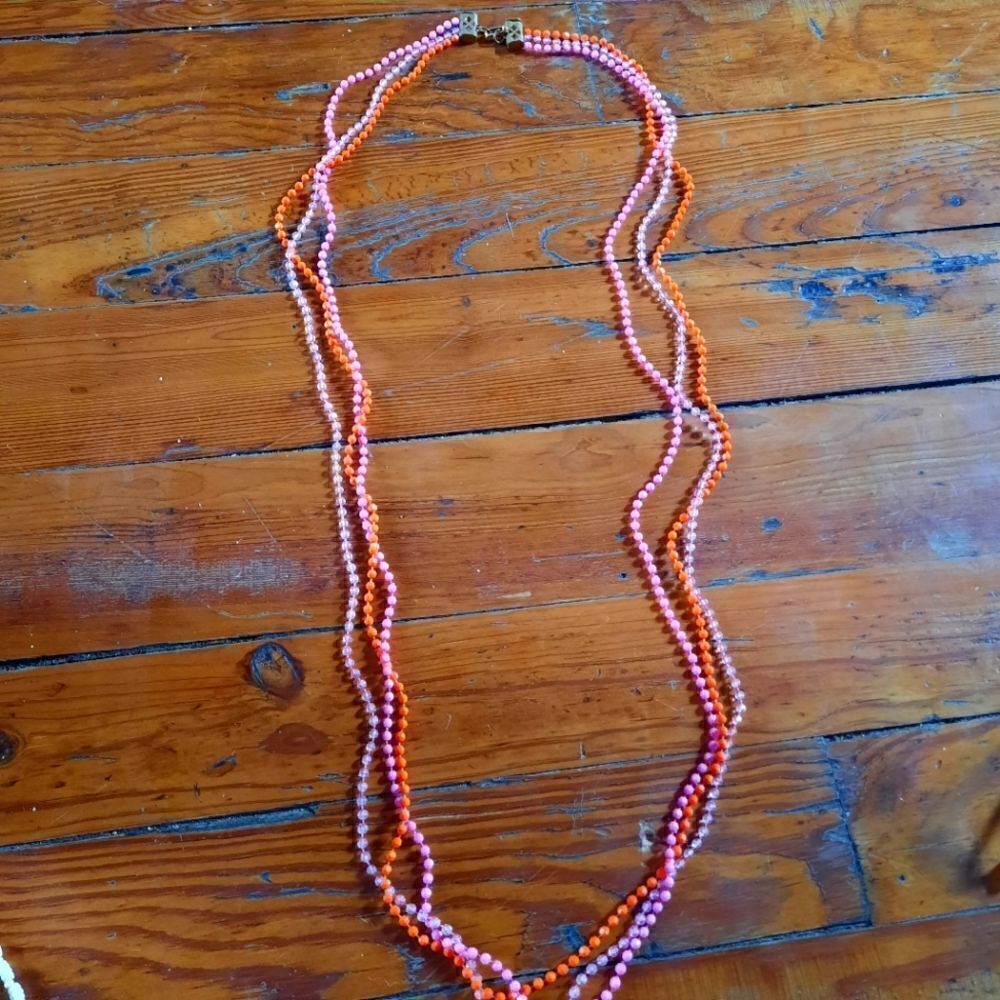 Vintage layered beaded necklace 